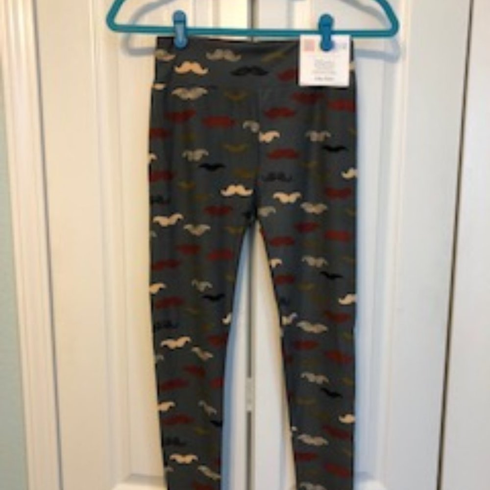 LuLaRoe Leggings Size: OS *New with Tag*Unicorn Print (Mustaches) OPEN TO OFFERS